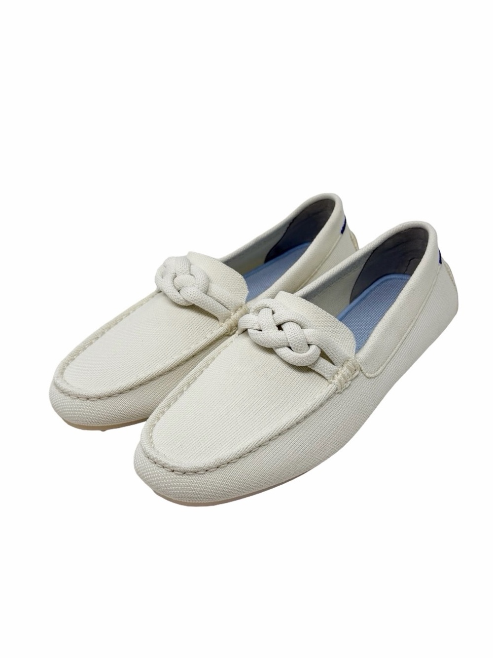 Rothy’s The Braid Driver Loafers Size 10.5 Ivory NEW Capsule Wardrobe Comfort